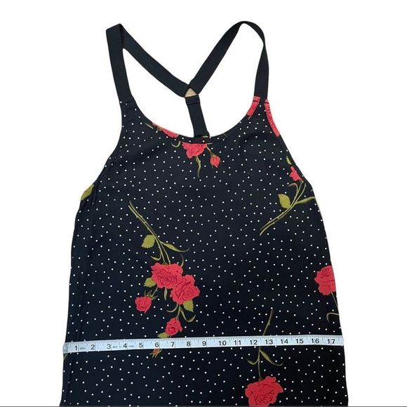 Volcom Polka Dot Rose Floral Midi Dress Sz S - Picture 13 of 15